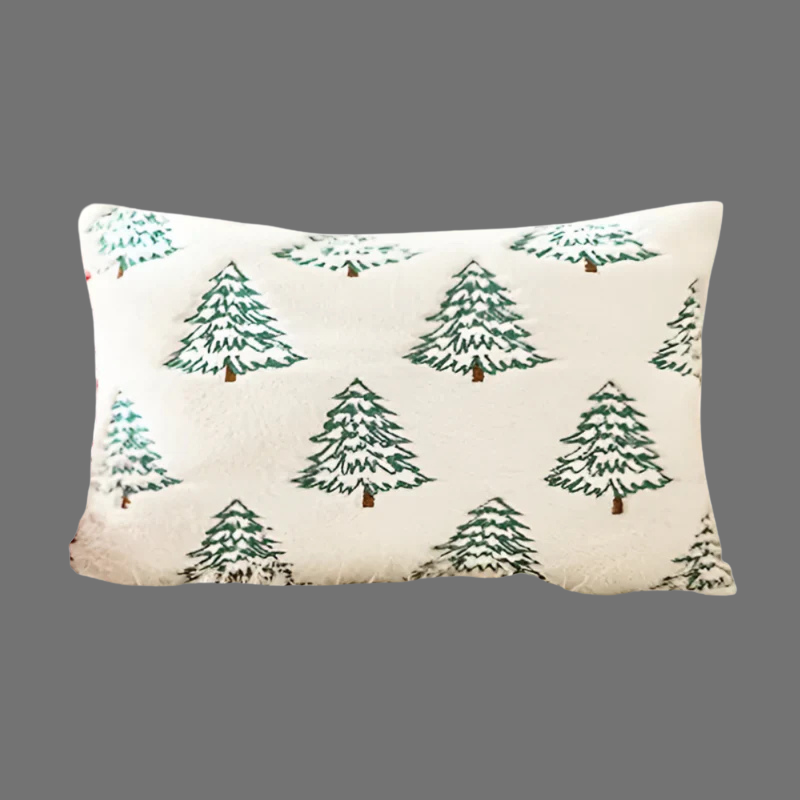 Elegante Kissenbezüge in Grün und Weiß – Festliche Wohnaccessoires