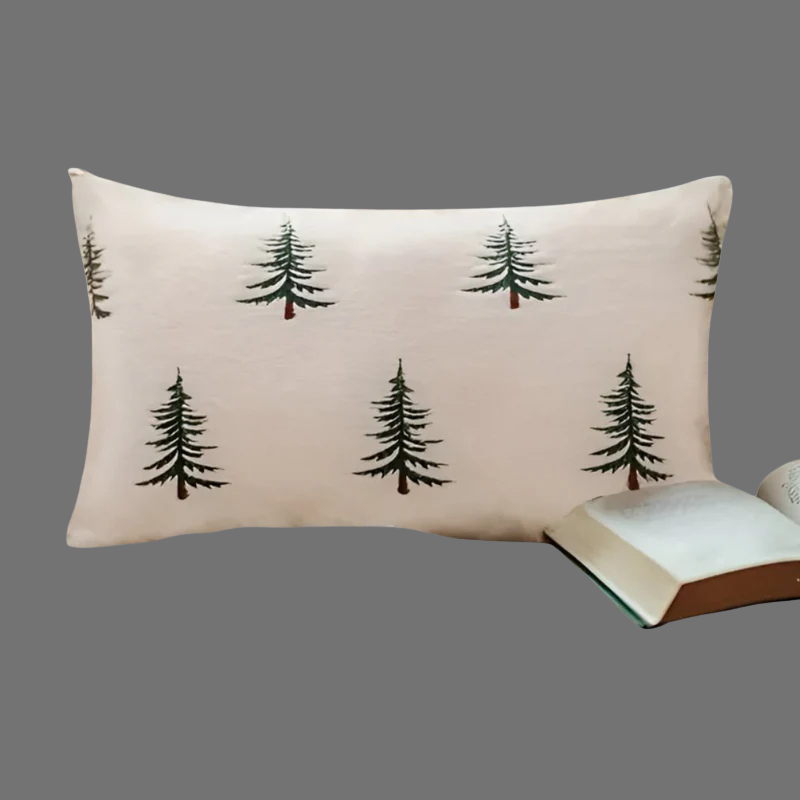 Elegante Kissenbezüge in Grün und Weiß – Festliche Wohnaccessoires