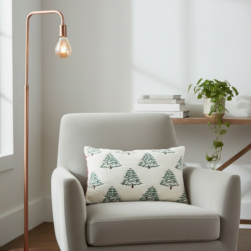 Elegante Kissenbezüge in Grün und Weiß – Festliche Wohnaccessoires