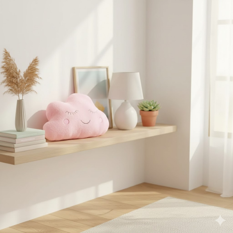 Gemütliches Wolkenkissen – Niedliche Plüsch-Cartoon-Deko fürs Schlafzimmer