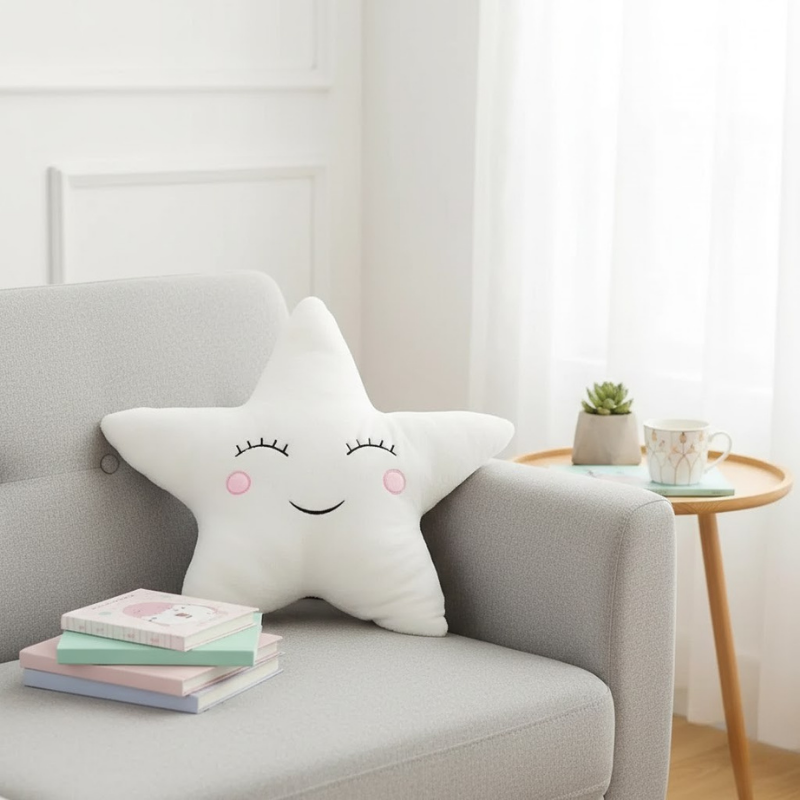 Gemütliches Wolkenkissen – Niedliche Plüsch-Cartoon-Deko fürs Schlafzimmer