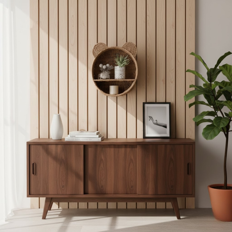 Kreatives Tierregal aus Rattan – Einzigartiges Deko-Element für moderne Interieurs