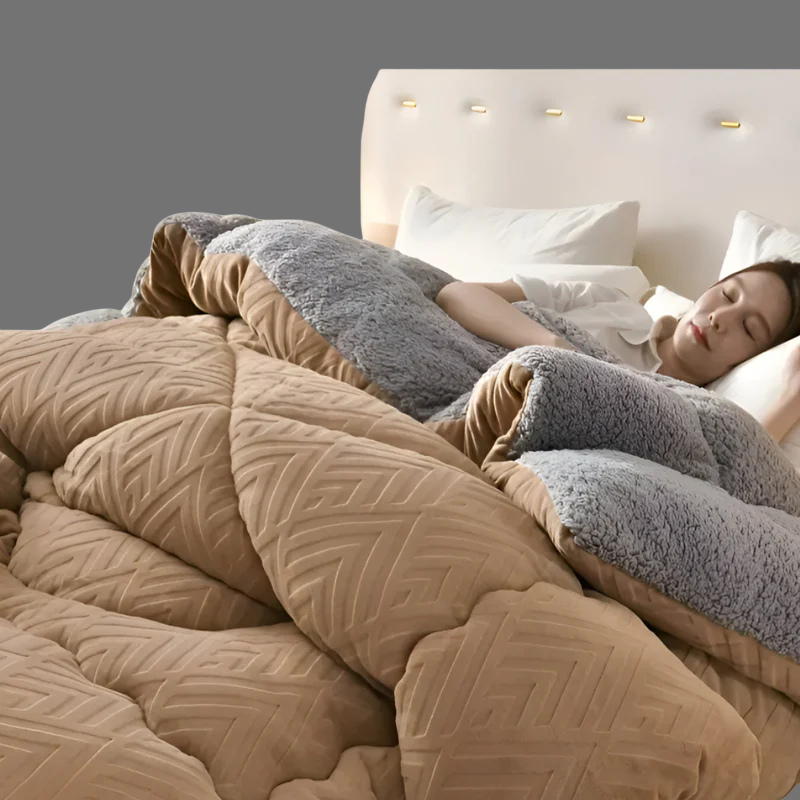 Wolkenweiche, doppelseitige Bettdecke – warm, waschbar und stilvoll