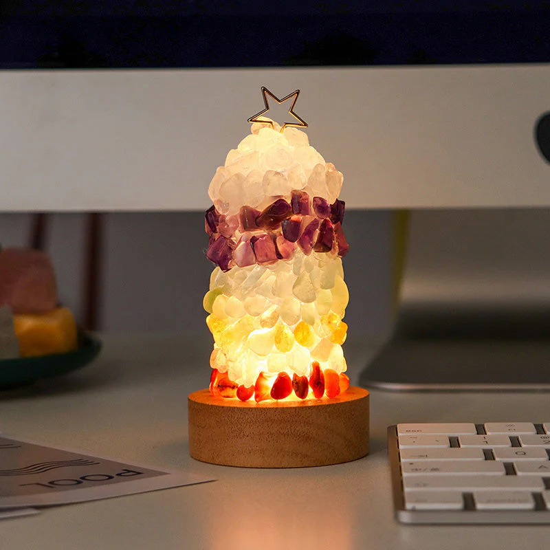 Luxuriöse LED-Tischleuchte – Art-Deco-Stil mit Edelsteinverzierungen