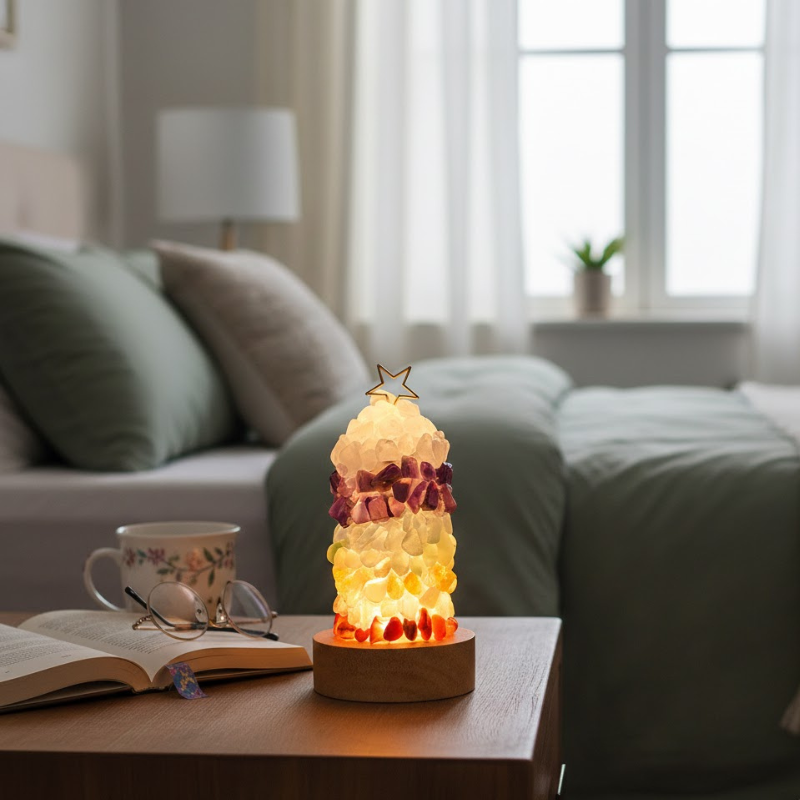 Luxuriöse LED-Tischleuchte – Art-Deco-Stil mit Edelsteinverzierungen