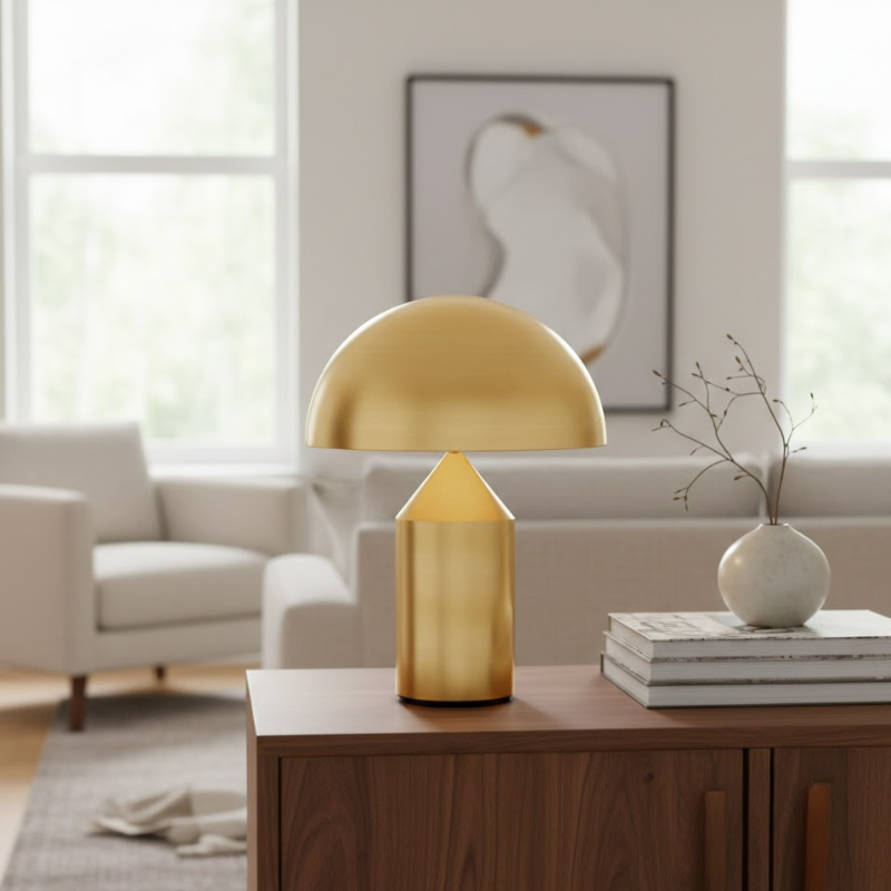 Moderne Designer-Tischleuchte – Ikonischer Atollo-Stil