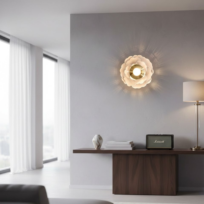 Moderne Blumenwandleuchte – Anspruchsvolles Wohnaccessoire