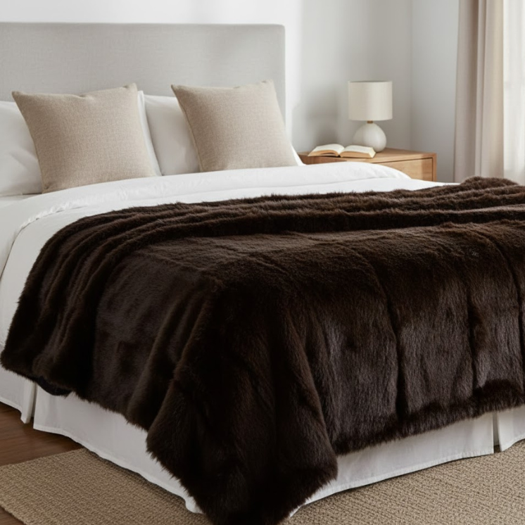 Ultraweiche Plüschdecke aus Kunstfell – Stilvoller Komfort für jedes Zimmer