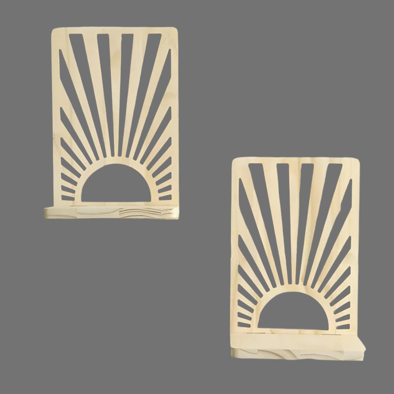 Dekoratives Sonnenstrahl-Regal aus Holz – Gemütliches Accessoire für Pflanzen und Dekoration