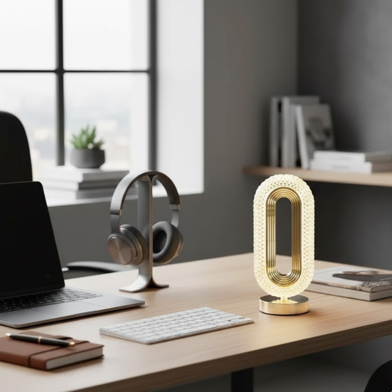 Moderne Acryl-Tischleuchte – Helligkeit per Touch einstellbar