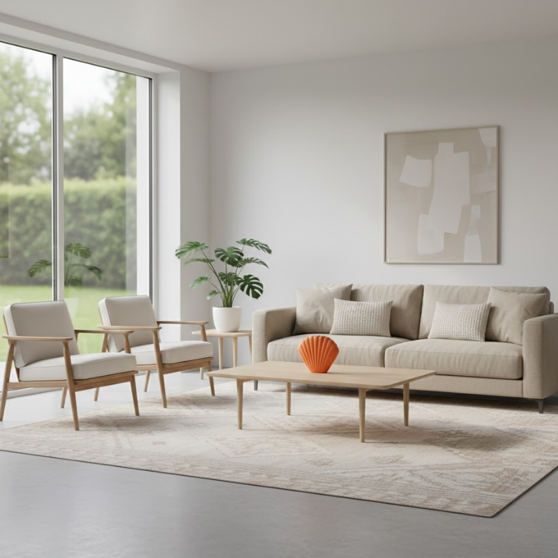 Von Muscheln inspirierte Vase – Küstendekor-Akzent