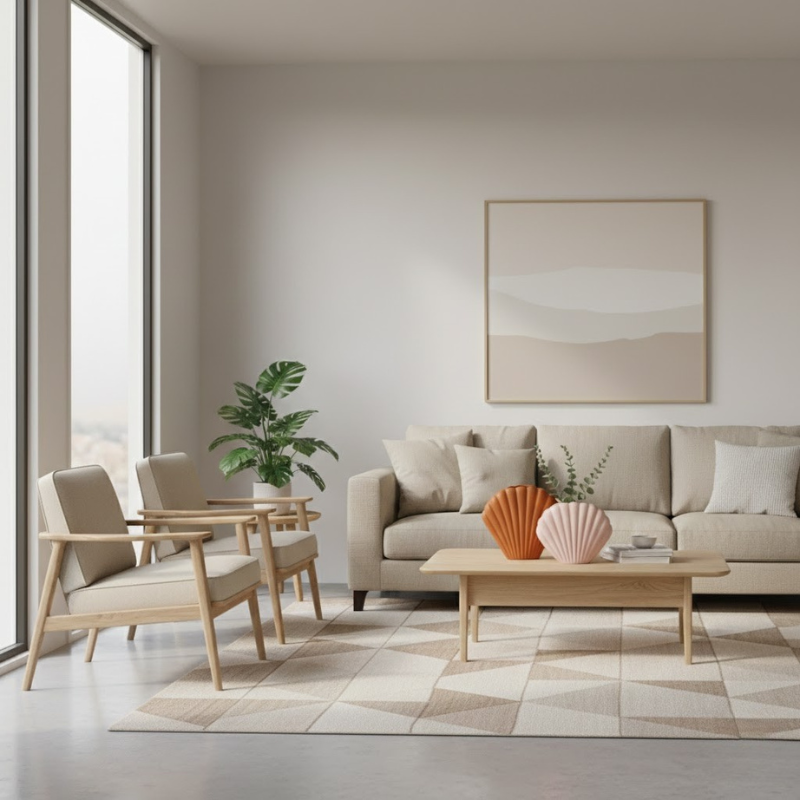 Von Muscheln inspirierte Vase – Küstendekor-Akzent