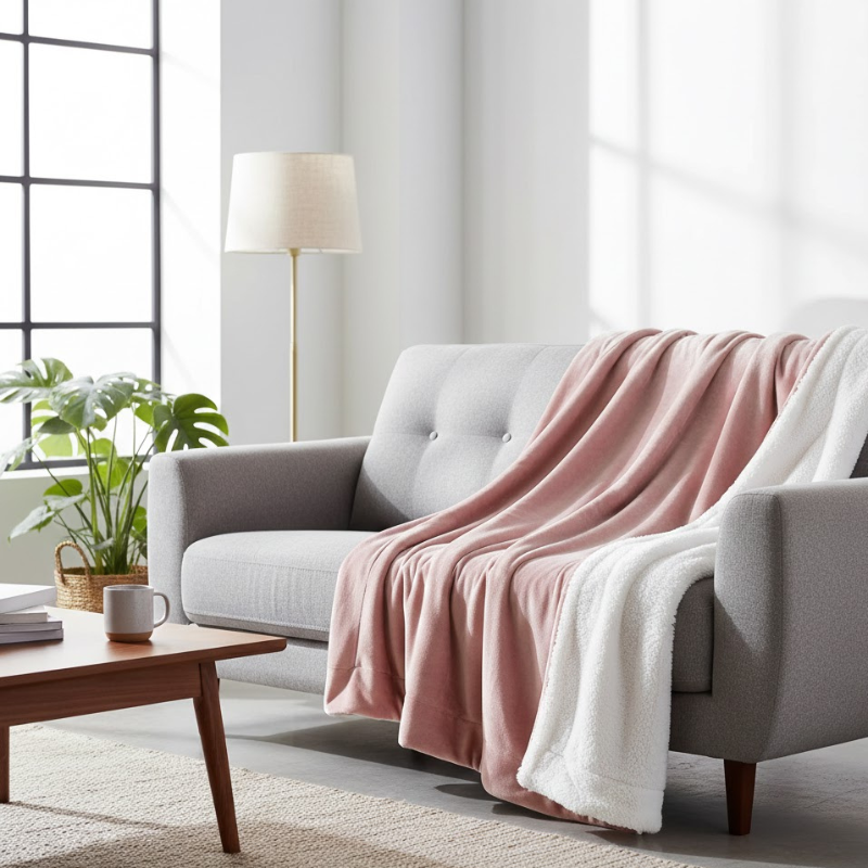 Ultraweiche Flanell-Sherpa-Decke – Dick, kuschelig und flauschig