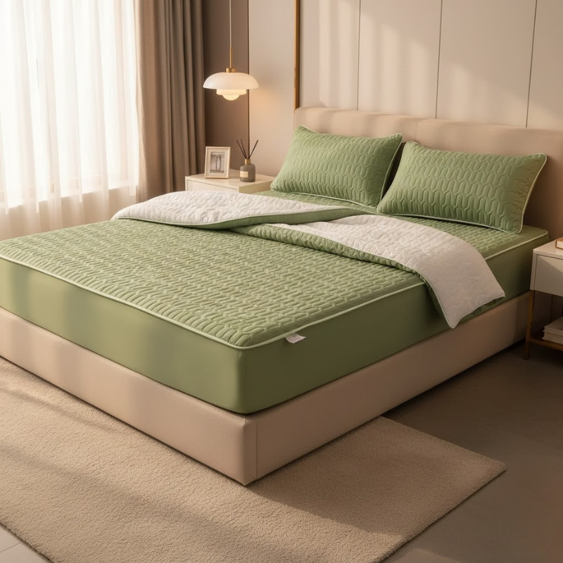 Ganzjahres-Plüschmatratzenbezug – weich, dick und wasserabweisend