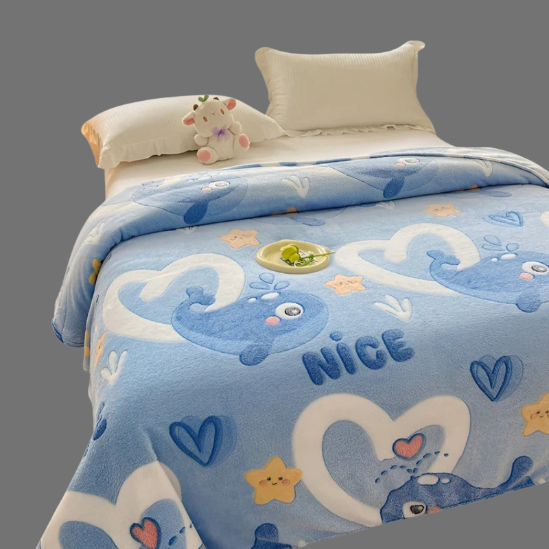 Ultraweiche Korallenfleece-Decke – Kuschelige Ganzjahresdecke für Zuhause