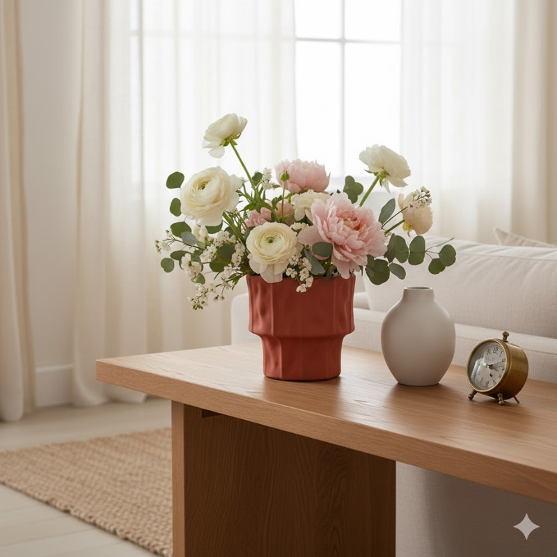 Handgefertigtes Keramikgefäß – Moderne Textur und Form