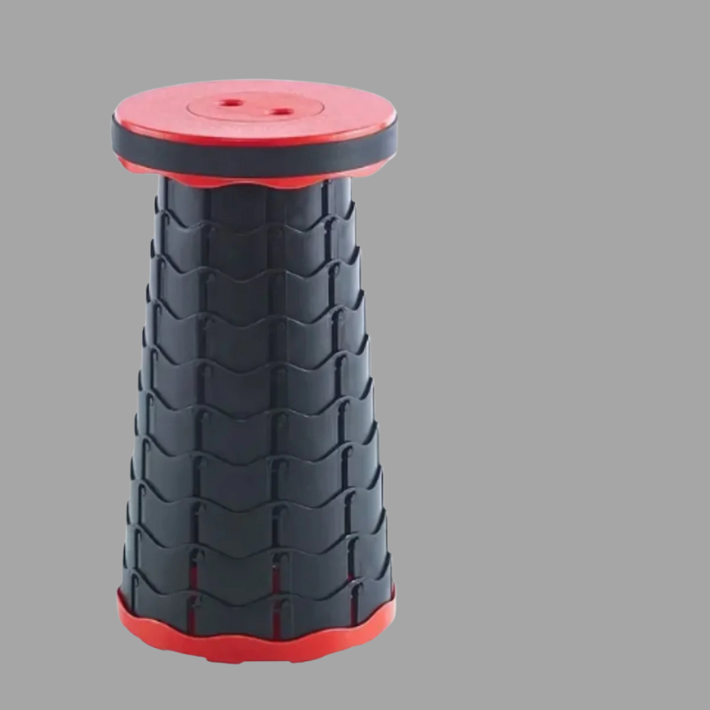 Tragbarer, verstellbarer Teleskophocker – rutschfester Reisesitz