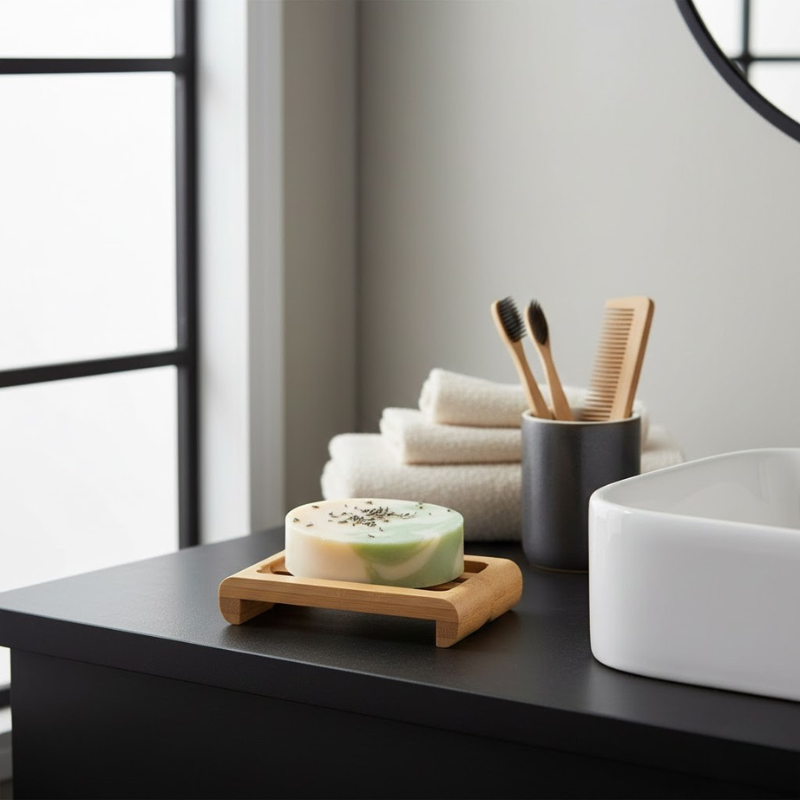 Umweltfreundliche Seifenschale aus Bambus – Nachhaltiger Badezimmer-Organizer