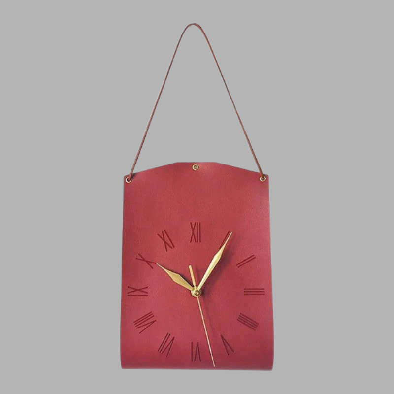 Schicke Wanduhr im Handtaschen-Design – Trendiges Wohnaccessoire