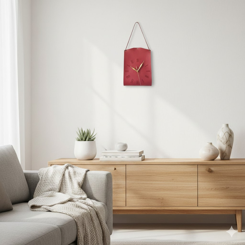 Schicke Wanduhr im Handtaschen-Design – Trendiges Wohnaccessoire