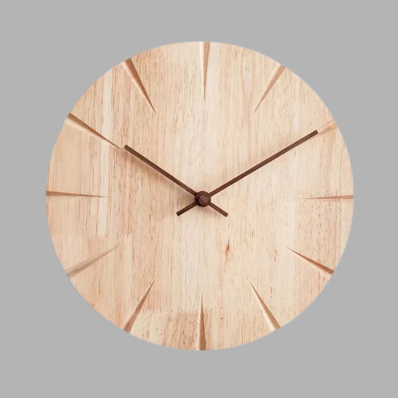 Handgefertigte Wanduhr aus Massivholz – Minimalistisches Pendeldesign