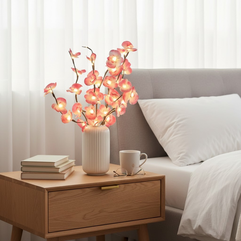 Skandinavische LED-Leuchte im Olivenzweig-Design – Elegante Ambiente-Wohndekoration