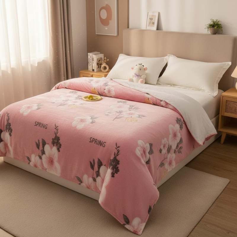 Ultraweiche Korallenfleece-Decke – Kuschelige Ganzjahresdecke für Zuhause