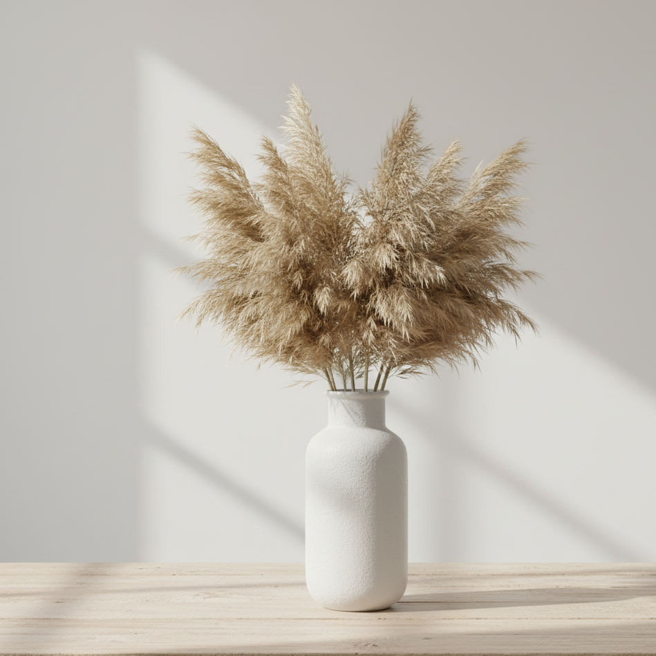 Keramikvase mit Pampasgras