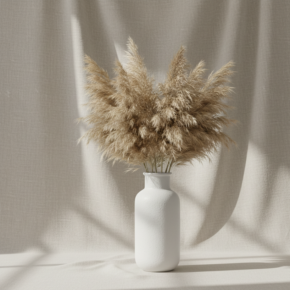 Keramikvase mit Pampasgras
