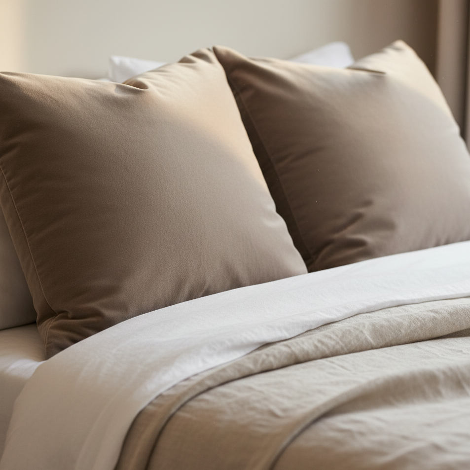 Samt-Kissen-Set (Taupe)