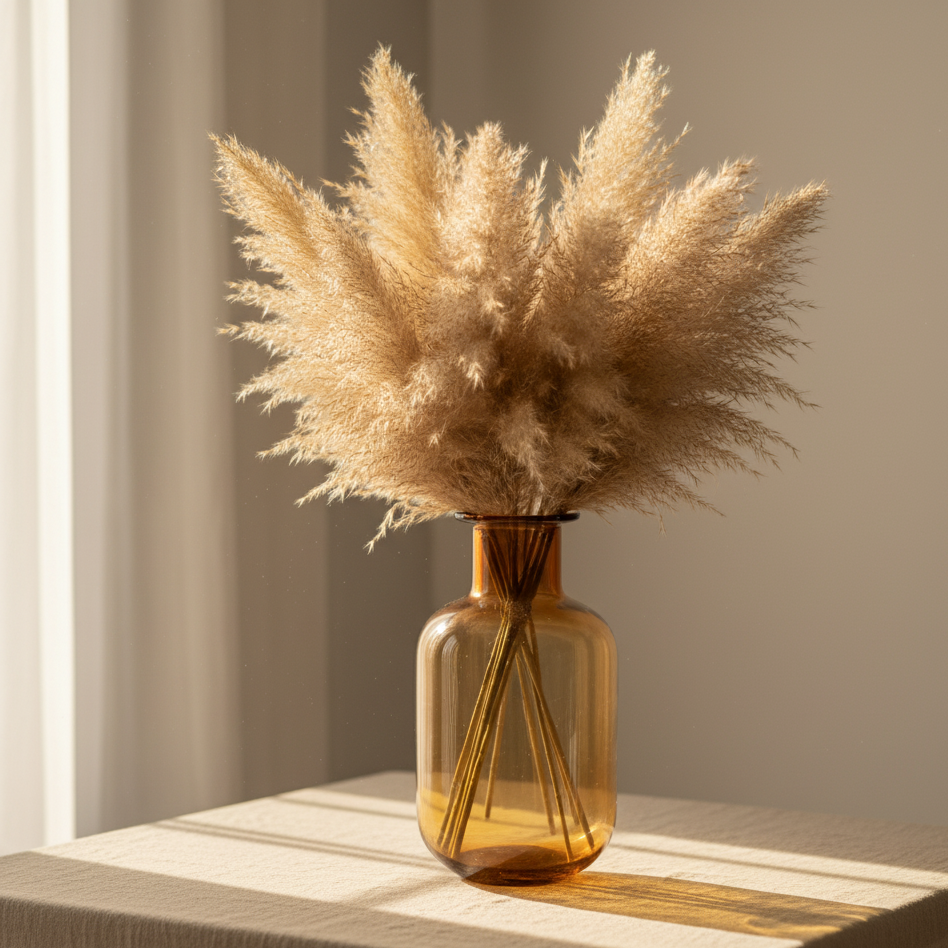 Glasvase (Bernsteinfarben)