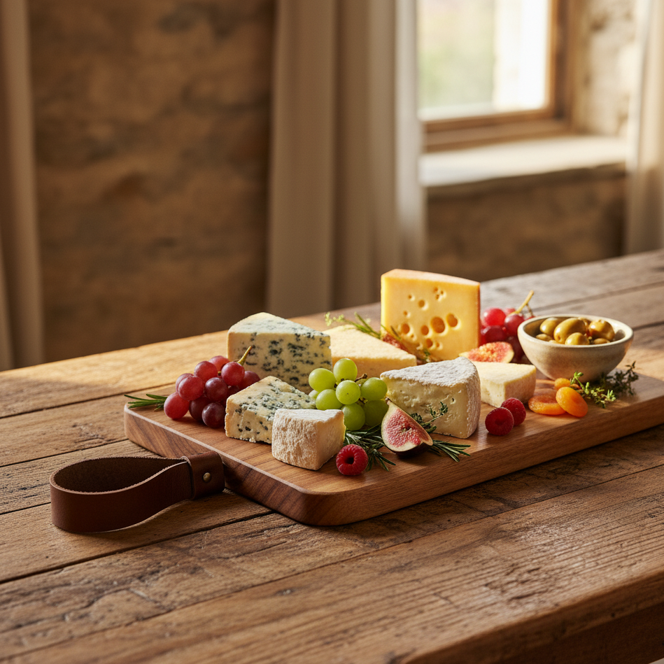 Holz-Servierbrett mit Griff